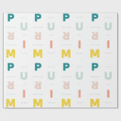 Fun Happy Purim Pastels Cadeaupapier (Vlak)