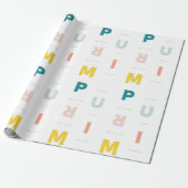 Fun Happy Purim Pastels Cadeaupapier (Uitgerold)