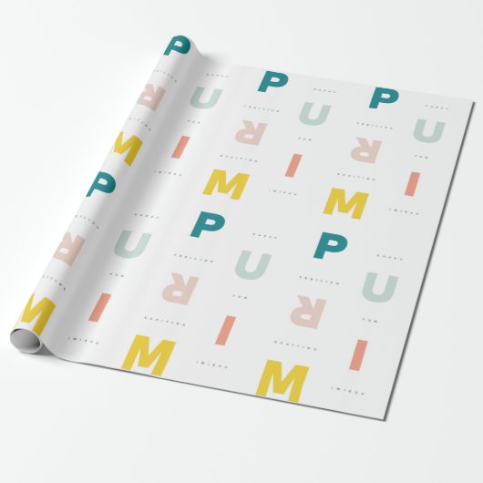 Fun Happy Purim Pastels Cadeaupapier (Uitgerold)