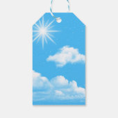 Fun Happy Skiing Snowman Cadeaulabel (Achterkant)