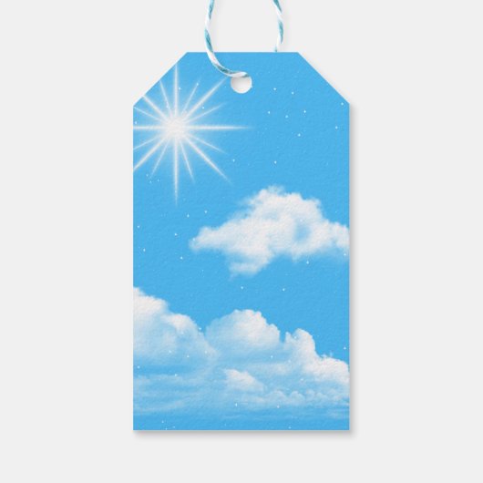 Fun Happy Skiing Snowman Cadeaulabel (Achterkant)