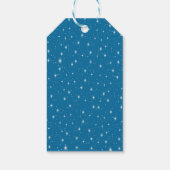 Fun Happy Skiing Snowman Cadeaulabel (Achterkant)