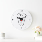Fun Happy Smiling Tooth voor tandartsen Grote Klok (Huis)