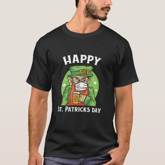 Fun Happy St Patrick's Day Beer Design T-shirt (Voorkant)