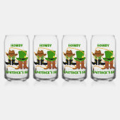 Fun Happy St Patricks Day HOWDY Cowboy Blikvorm Glas (Voorkant)