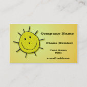 Fun Happy Sun Faux Embroidery Visitekaartje (Voorkant)