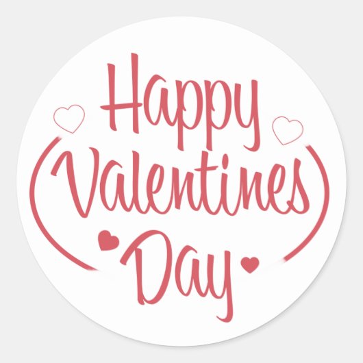 Fun Happy Valentine's Day Sticker (Voorkant)
