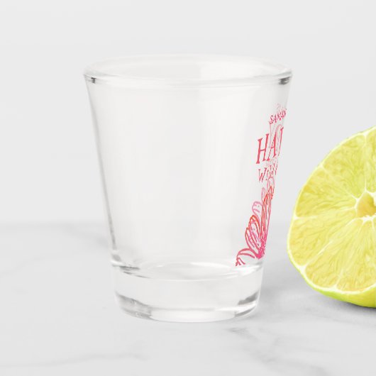 Fun Happy Wild & Free Retirement Party Shot Glas (Links)