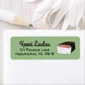 Fun Hawaiian Return Address Labels Ono Spam Musubi (Insitu)
