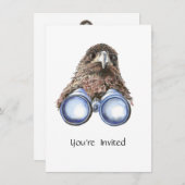 Fun Hawk Verrekijker Birdwatching Verjaardag Uitno Kaart (Voorkant / Achterkant)