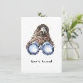 Fun Hawk Verrekijker Birdwatching Verjaardag Uitno Kaart (Staand voorkant)