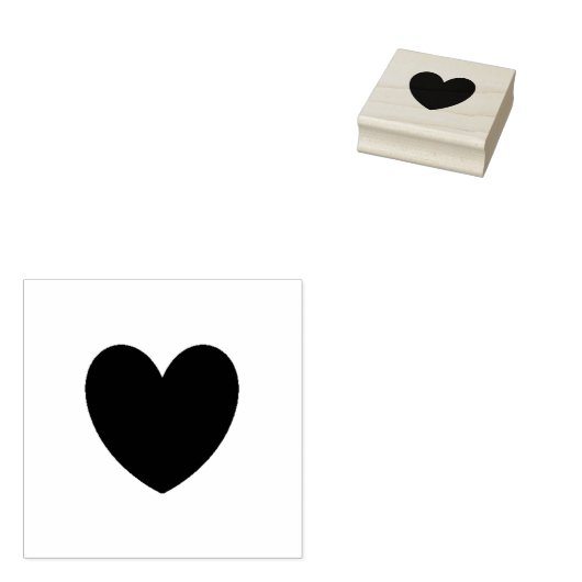 Fun Heart Ink Stamp Rubberstempel (Gestempeld)