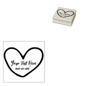 Fun Heart Sharp Wedding Branding Stamp Sjabloon Rubberstempel (Gestempeld)