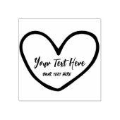 Fun Heart Sharp Wedding Branding Stamp Sjabloon Rubberstempel (Afrduk)