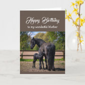 Fun Heart to Heart Moeder Birthday HORSES Kaart (Gele Bloem)