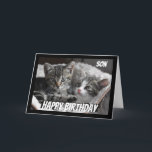 Fun Heart to Heart Son Verjaardag Kattendier Kaart<br><div class="desc">Als je van katten of dieren houdt,  zal deze kaart een glimlach op je gezicht brengen Perfect voor de Zoon die van katten houdt. We kunnen niet altijd oog in oog staan,  maar altijd van hart tot hart</div>