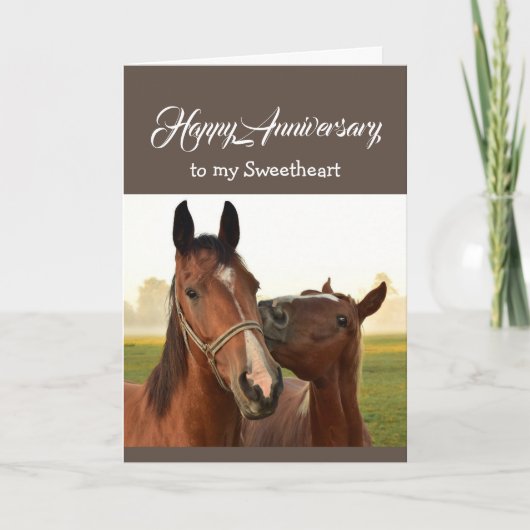 Fun Heart to Heart Sweedel Birthday HORSES Kaart (Voorkant)