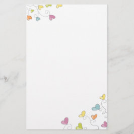 Fun Hearts Briefpapier