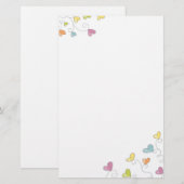 Fun Hearts Briefpapier (Voorkant / Achterkant)