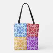Fun Hearts Bright Color Block Design Tote Bag (Achterkant)