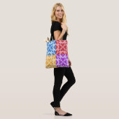 Fun Hearts Bright Color Block Design Tote Bag (Op model)