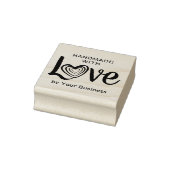 Fun Hearts Handgemaakt met liefdesofferte Rubberstempel (Stempel)