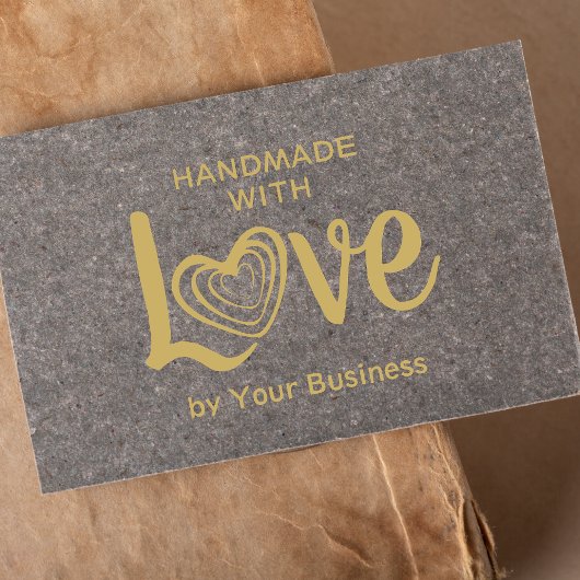 Fun Hearts Handgemaakt met liefdesofferte Rubberstempel