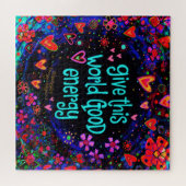 Fun Hearts Inspirivity Quotes Uniek Plein Legpuzzel (Horizontaal)