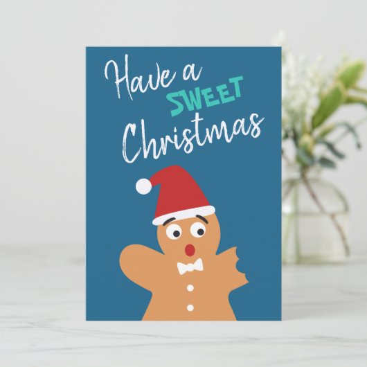 Fun heeft een lekkere kerstman. kaart (Staand voorkant)