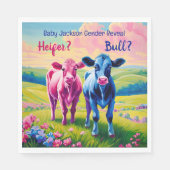Fun Heifer of Bull Gender onthullen Servet (Voorkant)