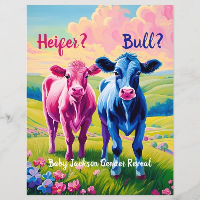 Fun Heifer of Bull Gender Onthullen Spel (Voorkant)