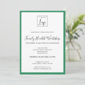 FUN HELDER GROENE DOODLE JE LOGO WORKSHOP EVENEMEN KAART (Staand voorkant)