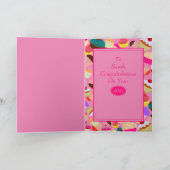 Fun, helder roze cupcake, elke leeftijdse verjaard kaart (Binnen)
