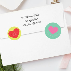 FUN heldere kleurrijke BOLD   VROLIJKE kerstvakant Ronde Sticker