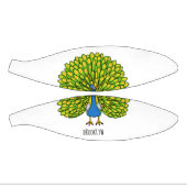 Fun heldere pauw vogelillustratie basketbal (Panelen)