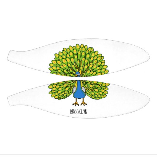 Fun heldere pauw vogelillustratie basketbal (Panelen)