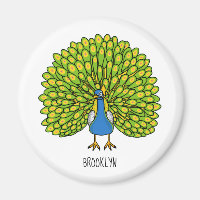 Fun heldere pauw vogelillustratie