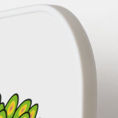 Fun heldere pauw vogelillustratie pickleball paddle (Links Detail)