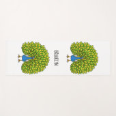 Fun heldere pauw vogelillustratie yogamat (Voorkant (horizontaal))