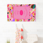 Fun, heldere roze koekjes elke dag van de dag spandoek (Insitu)