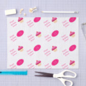 Fun, heldere roze koekjes elke dag van de dag tissuepapier (Craft)