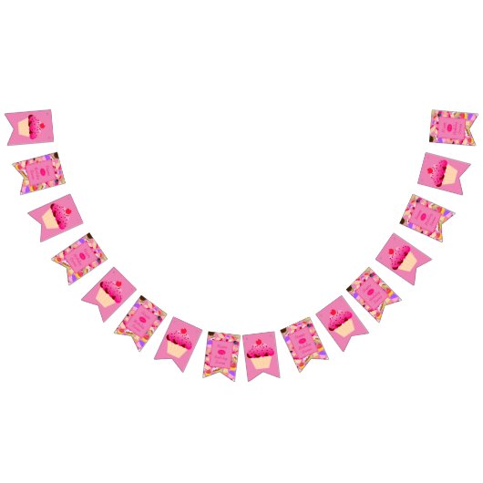 Fun, heldere roze koekjes elke dag van de dag vlaggetjes (Alle)