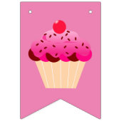 Fun, heldere roze koekjes elke dag van de dag vlaggetjes (Eerste vlag)