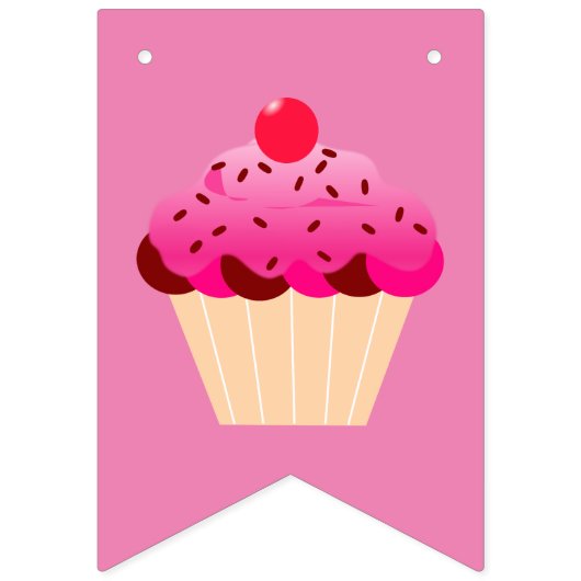 Fun, heldere roze koekjes elke dag van de dag vlaggetjes (Eerste vlag)