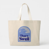 Fun helemaal Swell Wave Retro Surf esthetisch Grote Tote Bag (Achterkant)