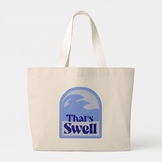 Fun helemaal Swell Wave Retro Surf esthetisch Grote Tote Bag (Achterkant)