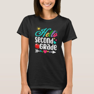 Fun Hello Second Grade First Day Of School Student T-shirt