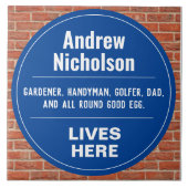 Fun herdenkingsstijl Wall Plaque Tegeltje (Voorkant)