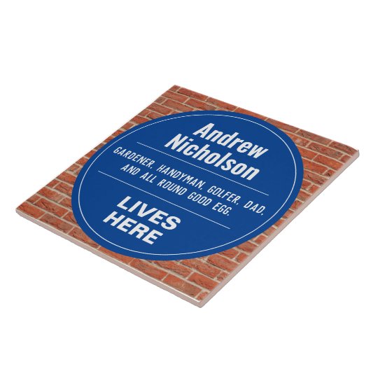 Fun herdenkingsstijl Wall Plaque Tegeltje (Zijkant)