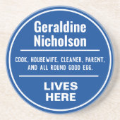 Fun herdenkingsstijl Wall Plaque Zandsteen Onderzetter (Voorkant)